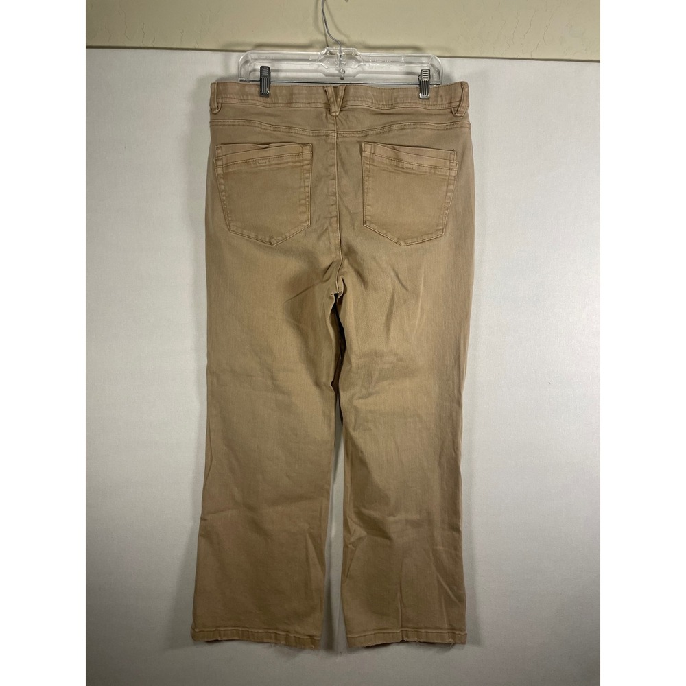 Democracy Ab Technology Tan Bootcut Jeans Womens Size 16 Stretch Beige Pants - Picture 4 of 8